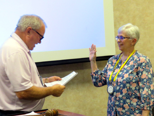 Linda Lembke takes oath of office